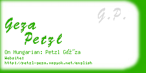 geza petzl business card